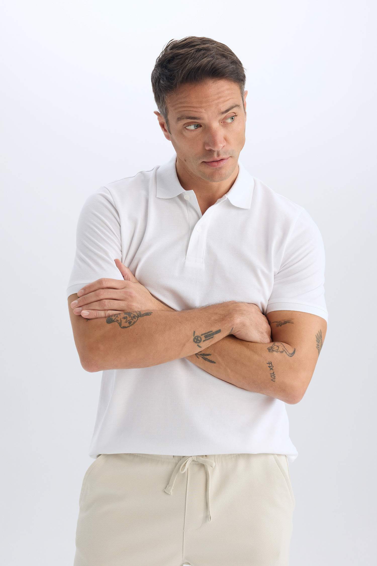 Regular Fit Polo Collar Pique Polo T-Shirt