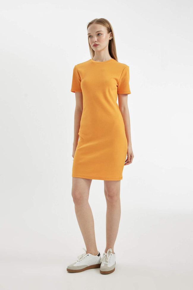 Bodycon Crew Neck Ribbed Camisole Mini Dress Hover Image