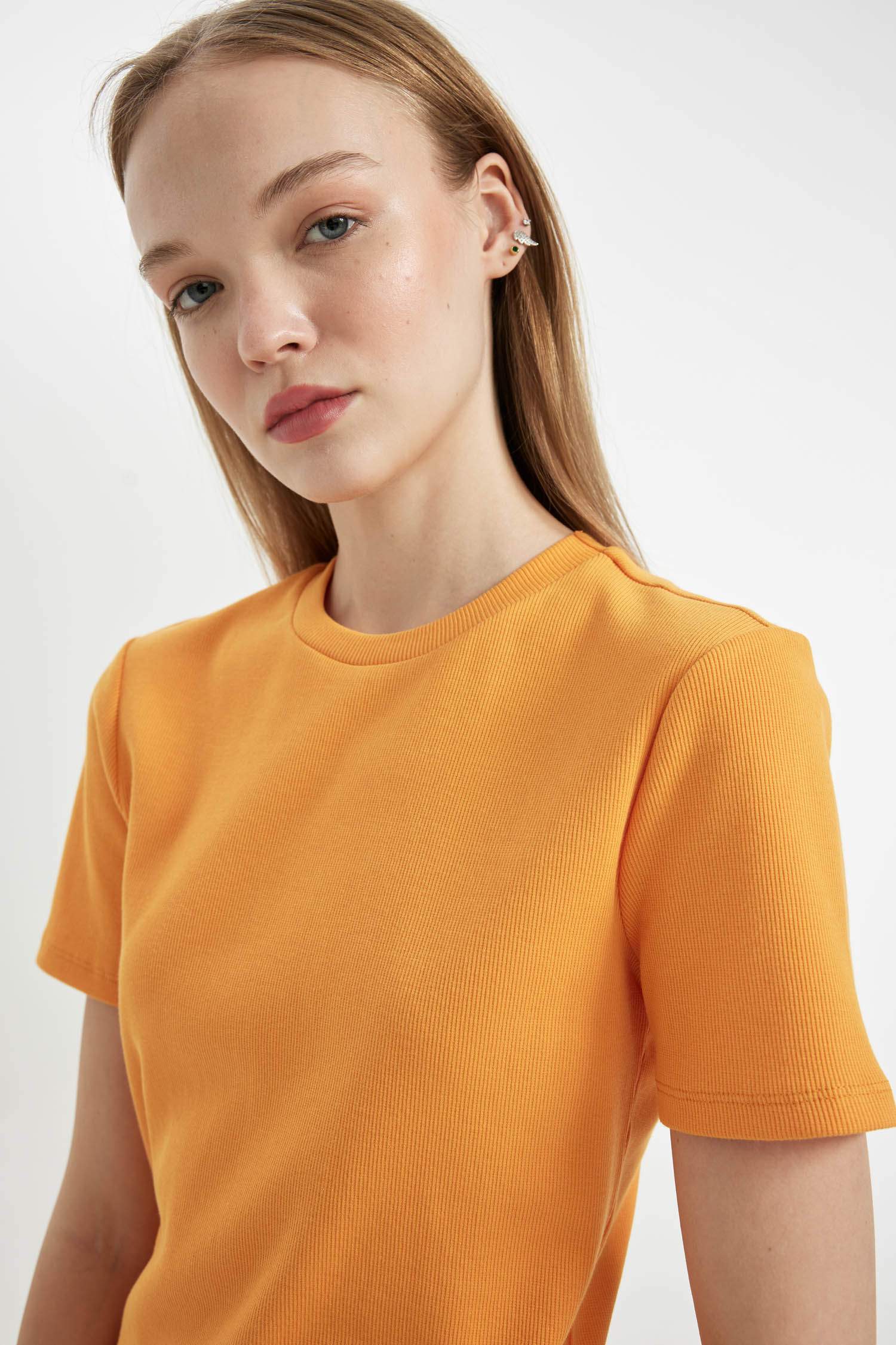 Bodycon Crew Neck Ribbed Camisole Mini Dress