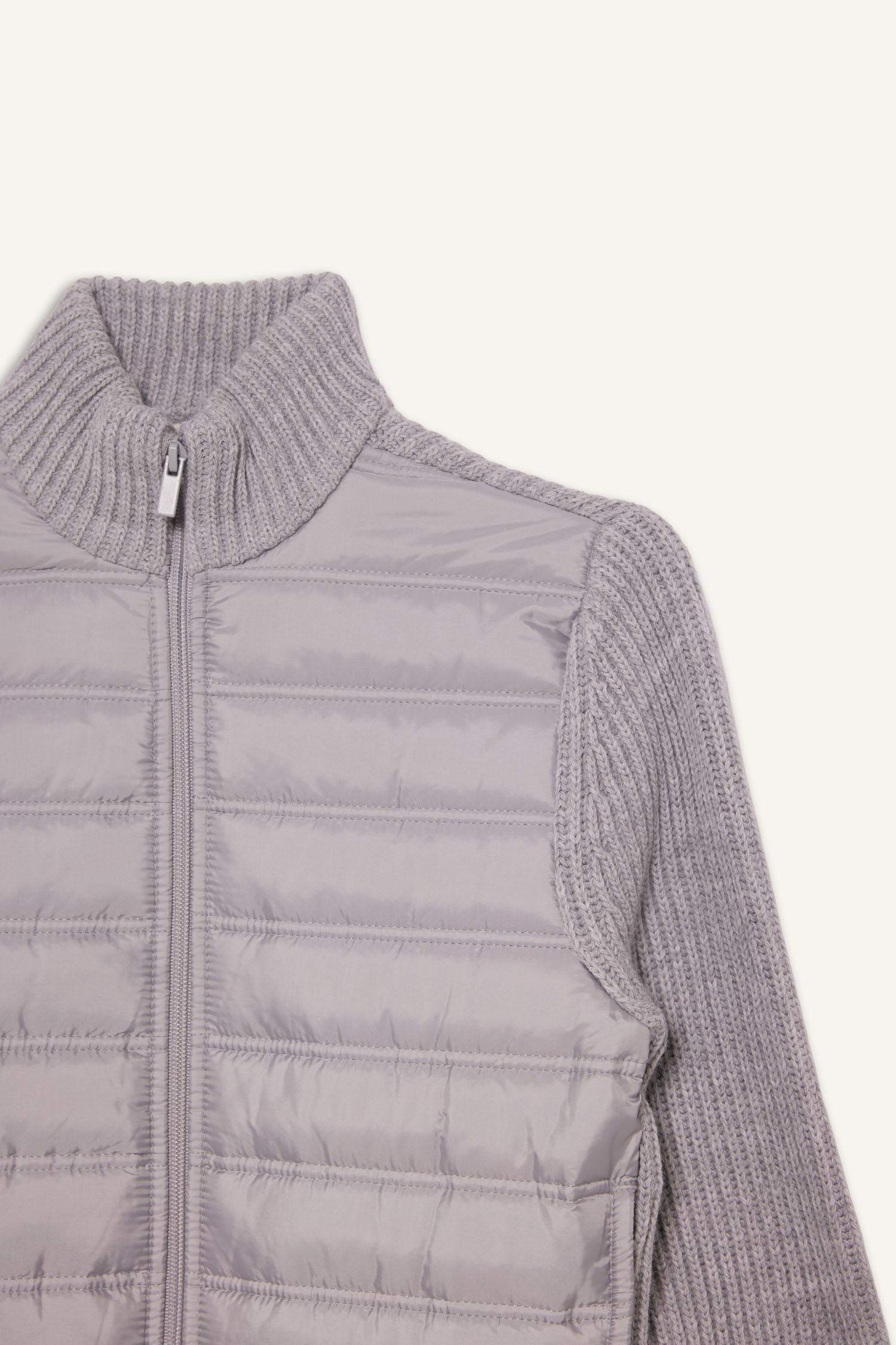 Boys Half Turtleneck Zip-Up Knitted Cardigan