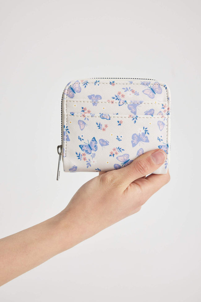 Women's Butterfly Printed Faux Leather Wallet Hover Image
