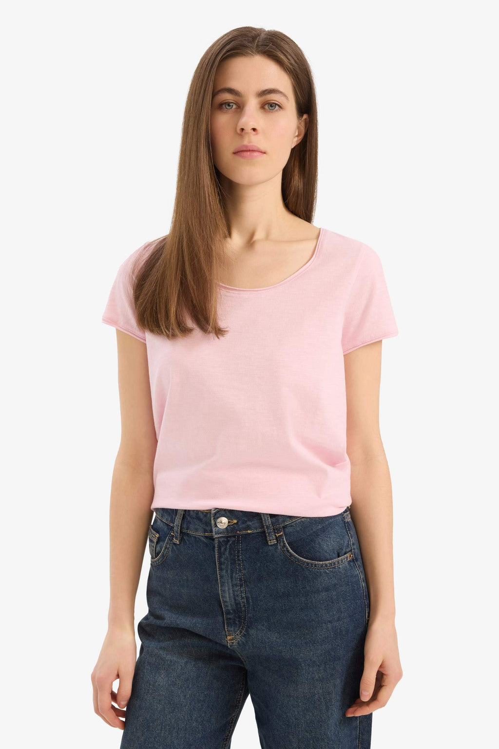 Regular Fit Crew Neck Basic Short Sleeve T-Shirt