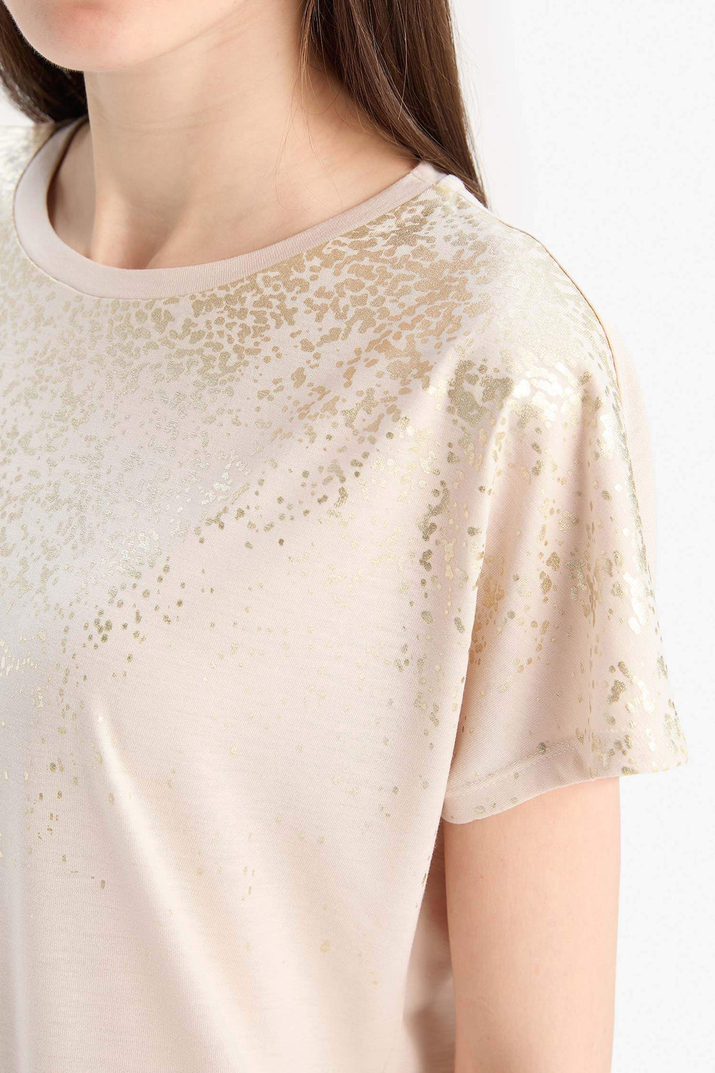 Crew Neck Printed Short Sleeve T-Shirt