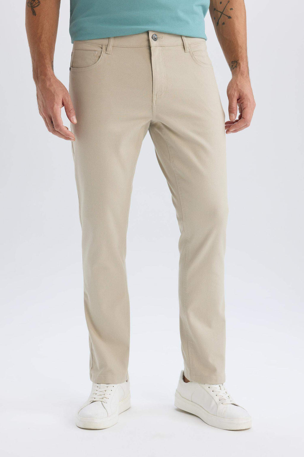 Slim Fit Fit Fit Narrow Leg Chino Canvas Pants