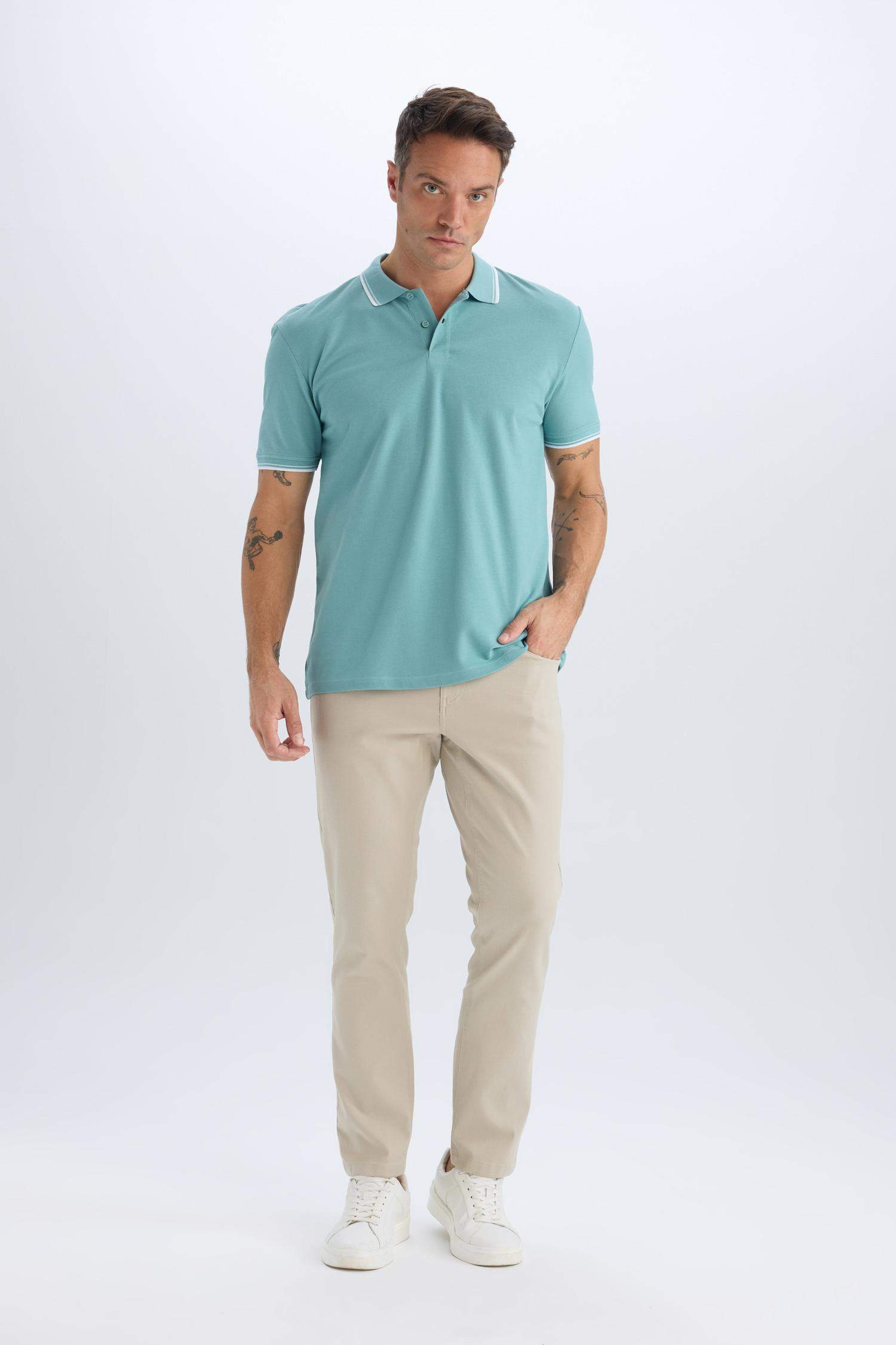 Slim Fit Fit Fit Narrow Leg Chino Canvas Pants