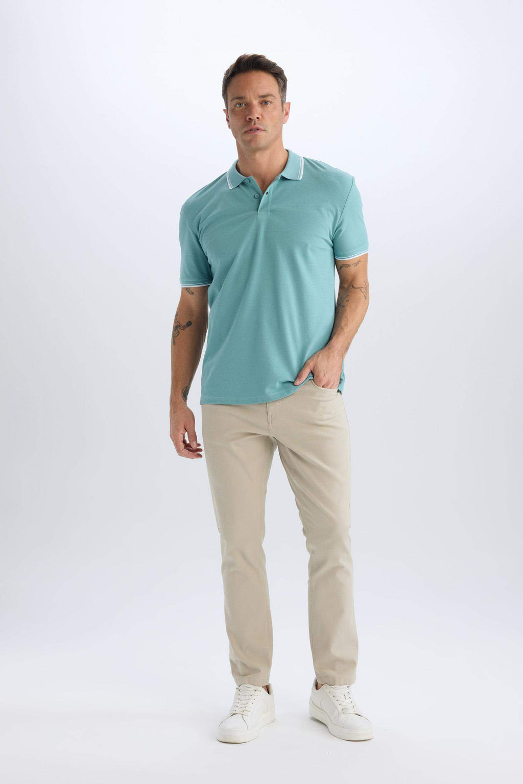 Slim Fit Fit Fit Narrow Leg Chino Canvas Pants