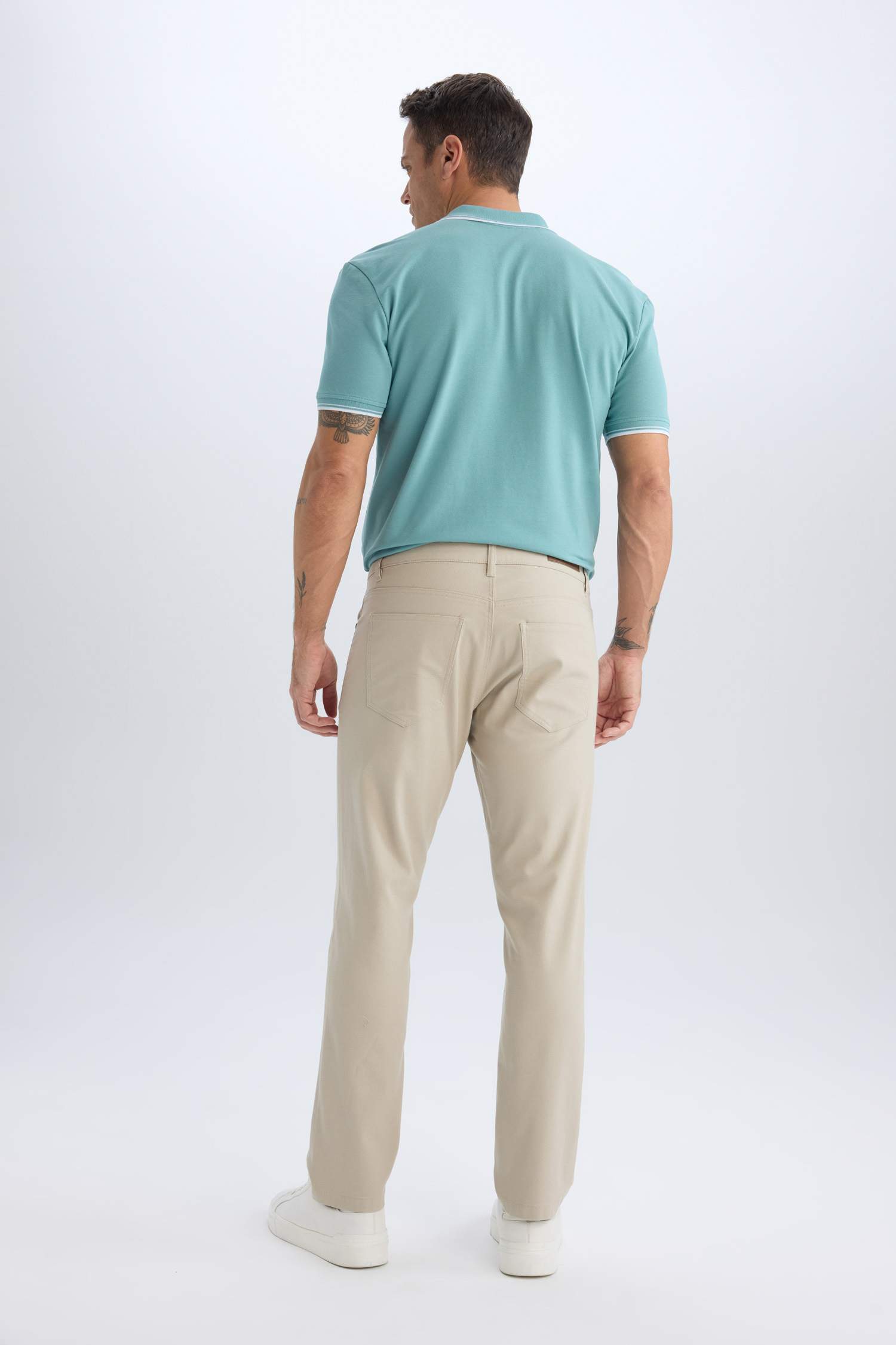 Slim Fit Fit Fit Narrow Leg Chino Canvas Pants