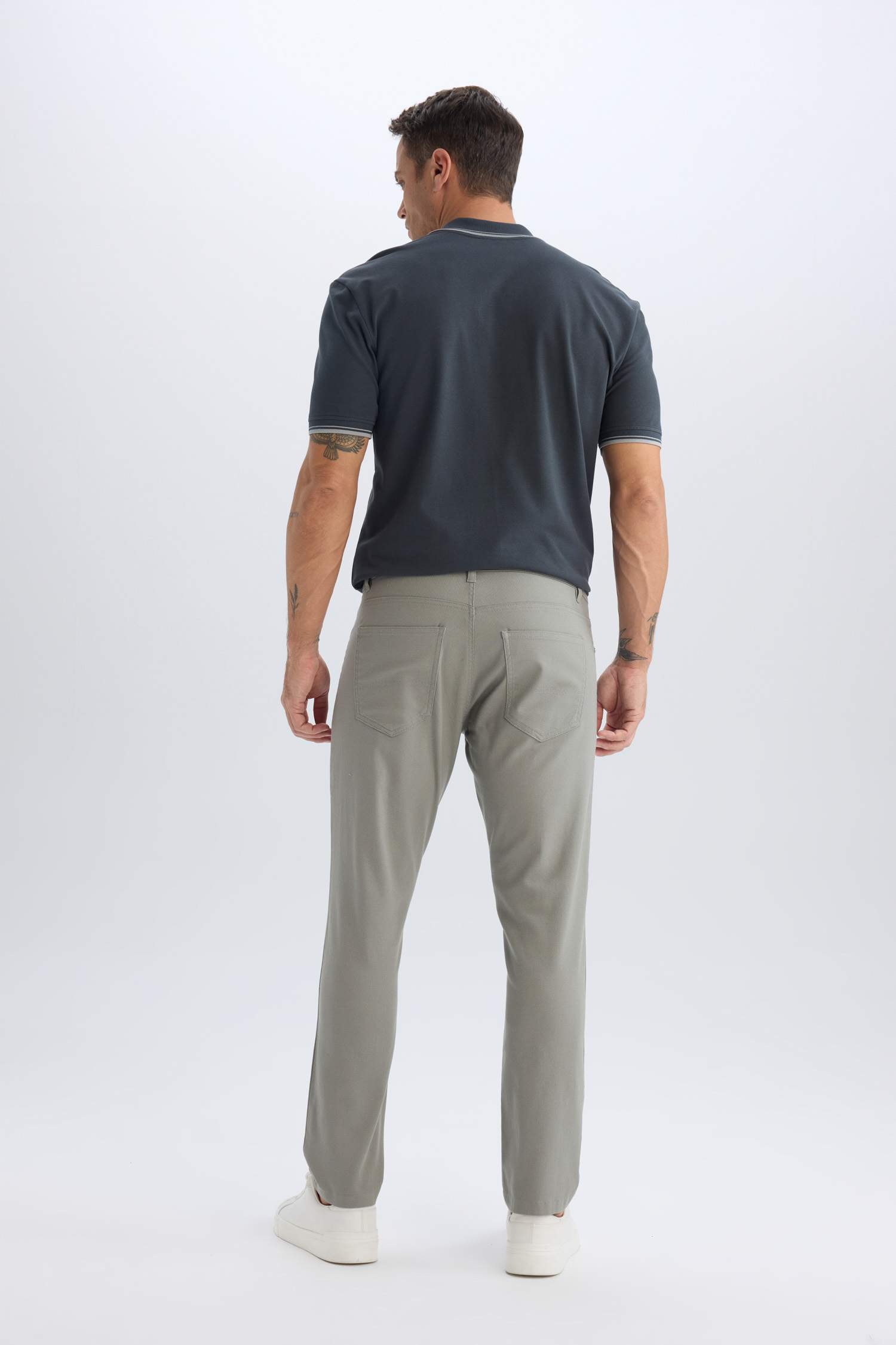 Slim Fit Fit Fit Narrow Leg Chino Canvas Pants