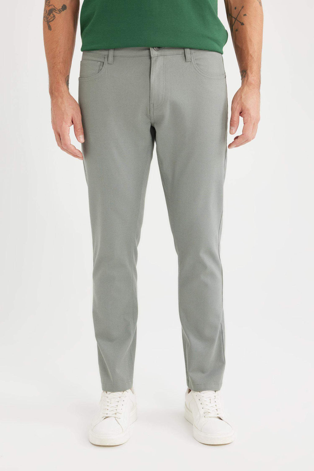 Slim Fit Fit Fit Narrow Leg Chino Canvas Pants