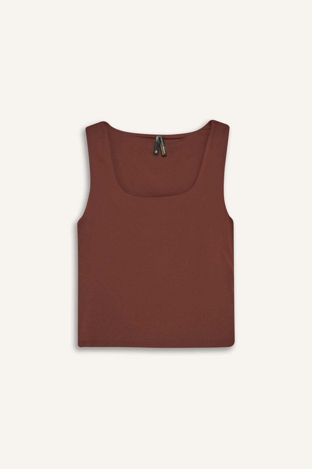 Slim Fit Basic Square Collar Sleeveless Tank Top