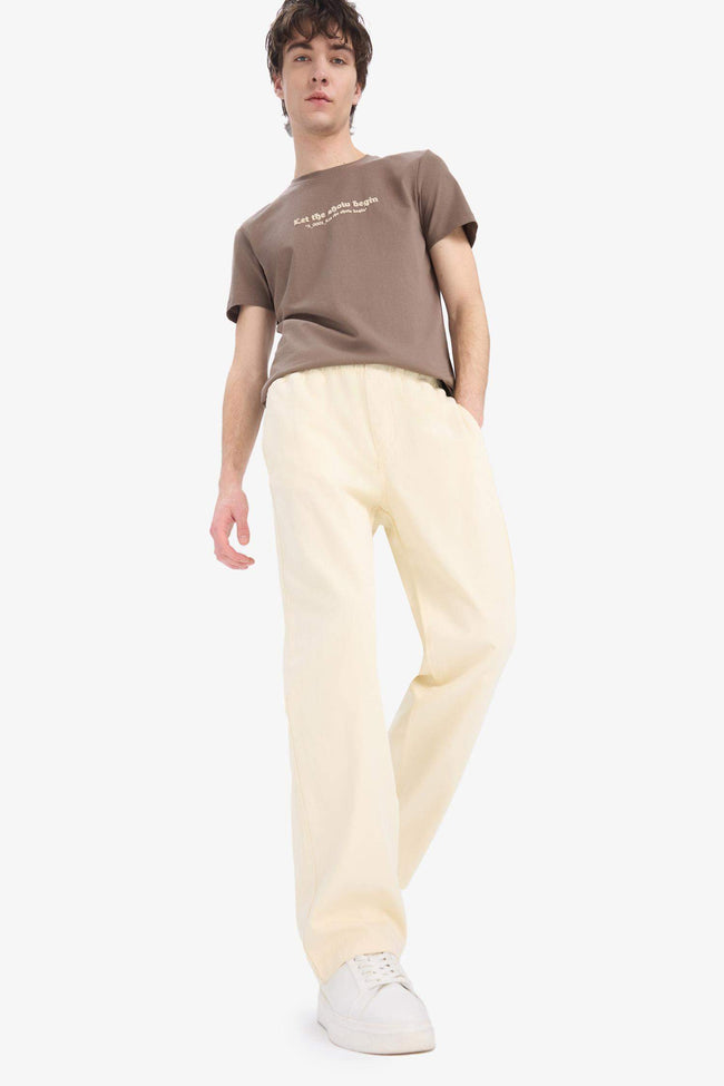 Loose Comfortable Fit Wide Leg Summer Linen Trousers Main Image