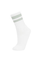 Girls Comfortable Elastic 3-Pack Cotton Long Socks