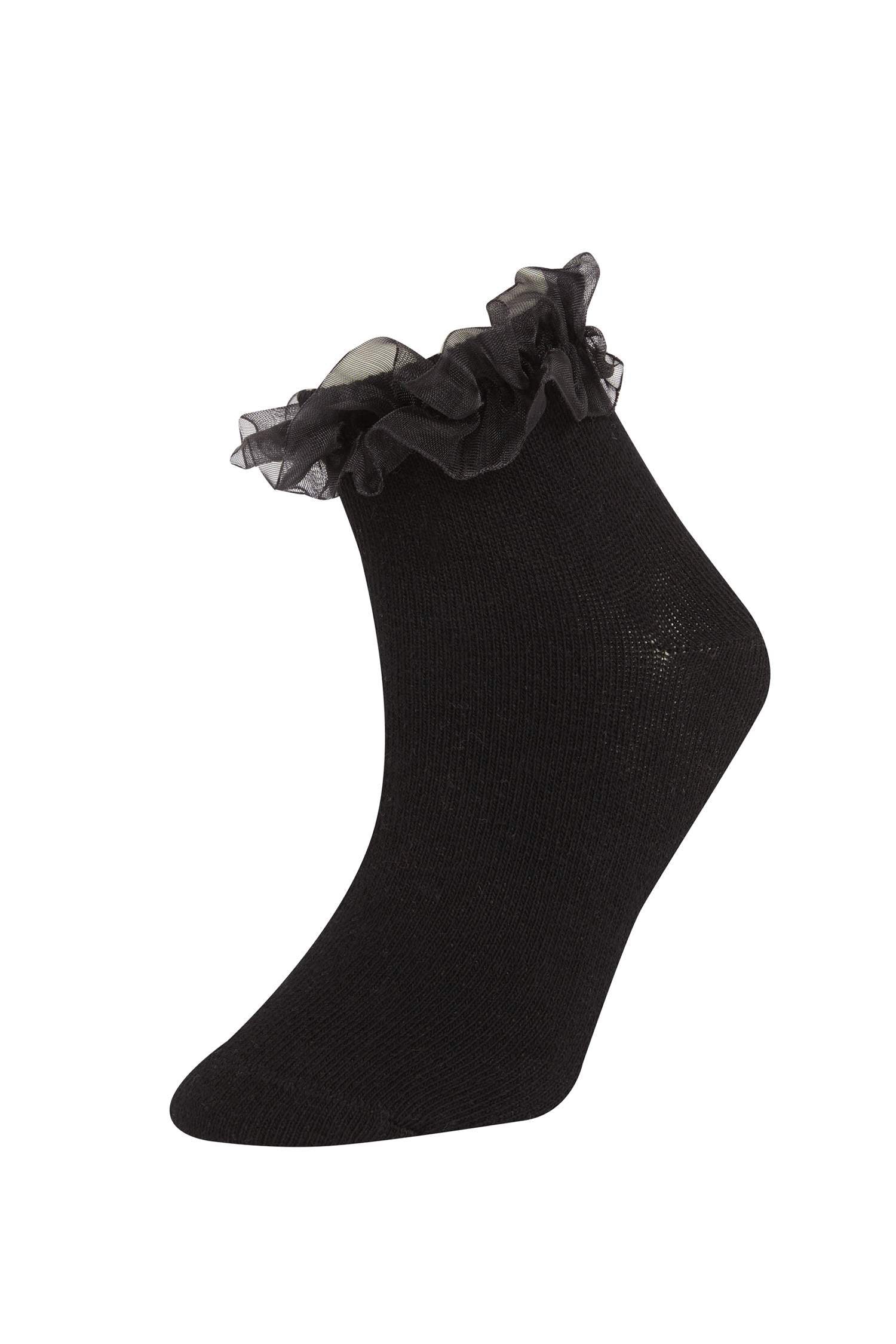 Girls 3-Pack Cotton Bootie School Socks