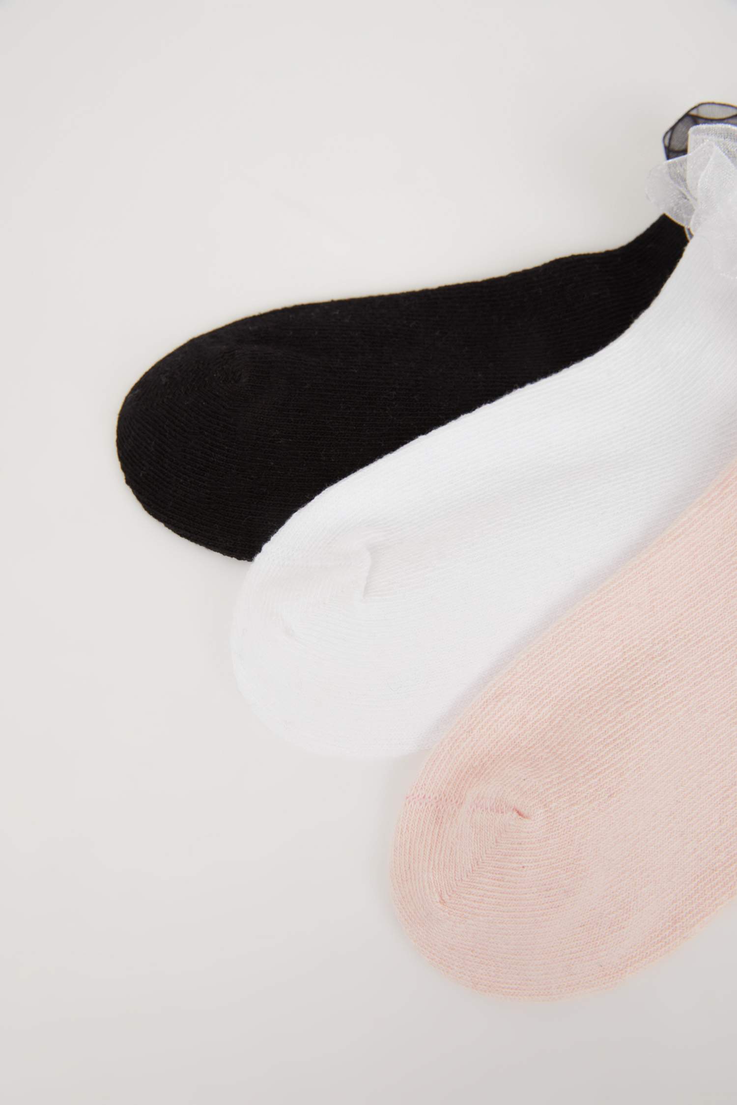 Girls 3-Pack Cotton Bootie School Socks