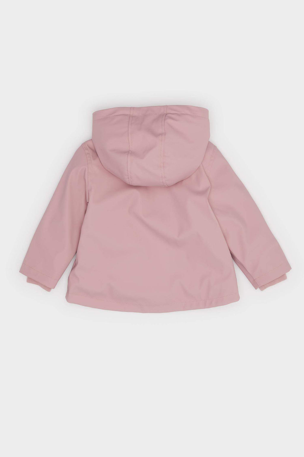 Baby Girl Hooded Coat with Snaps and Pockets