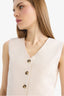 V Neck Linen Blend Vest
