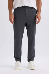 Relax Fit Comfortable Cut Straight Leg Cristed Summer Fabric Pants