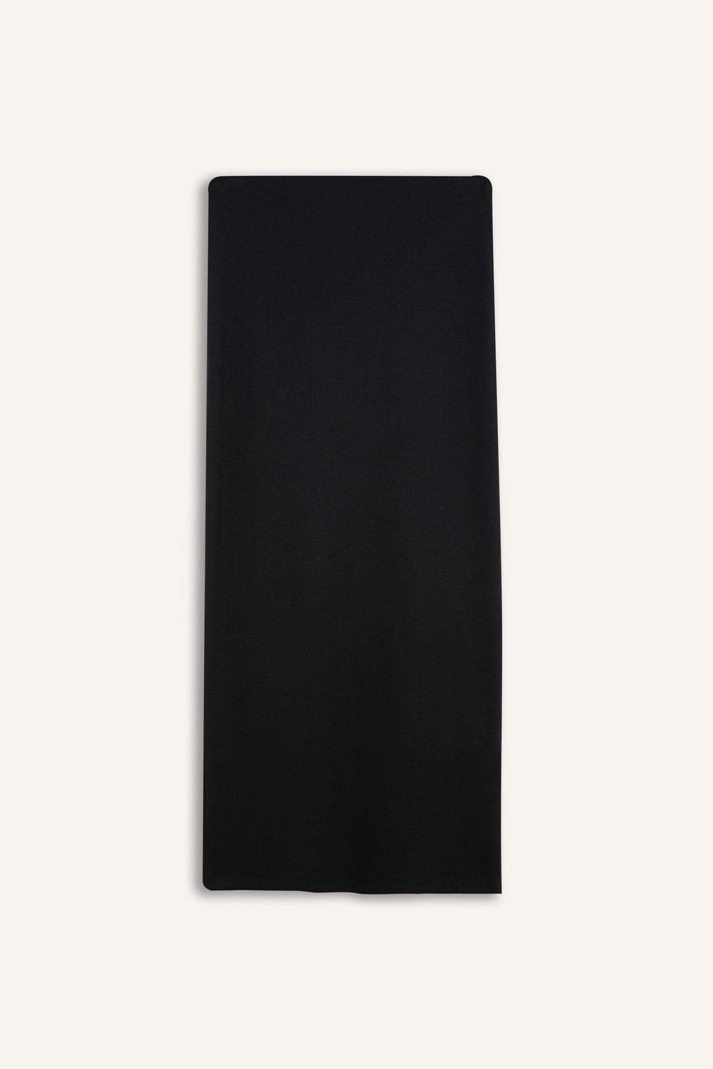 High Waist Ribbed Camisole Basic Maxi Black Pencil Skirt