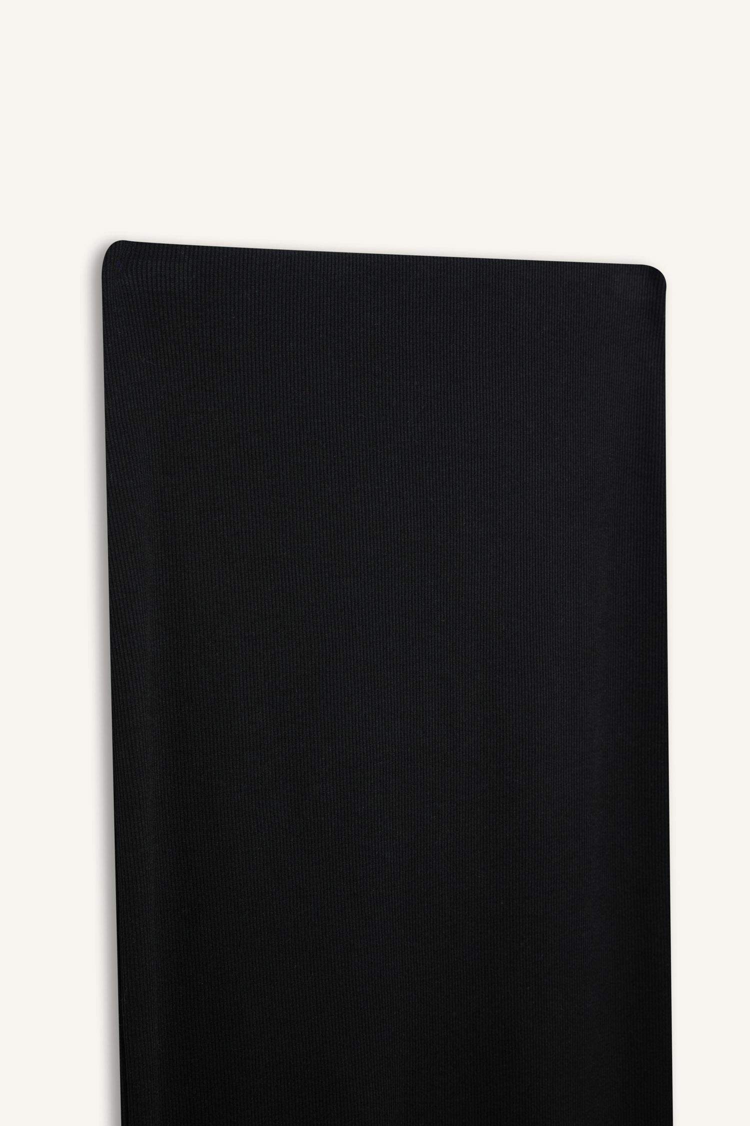 High Waist Ribbed Camisole Basic Maxi Black Pencil Skirt