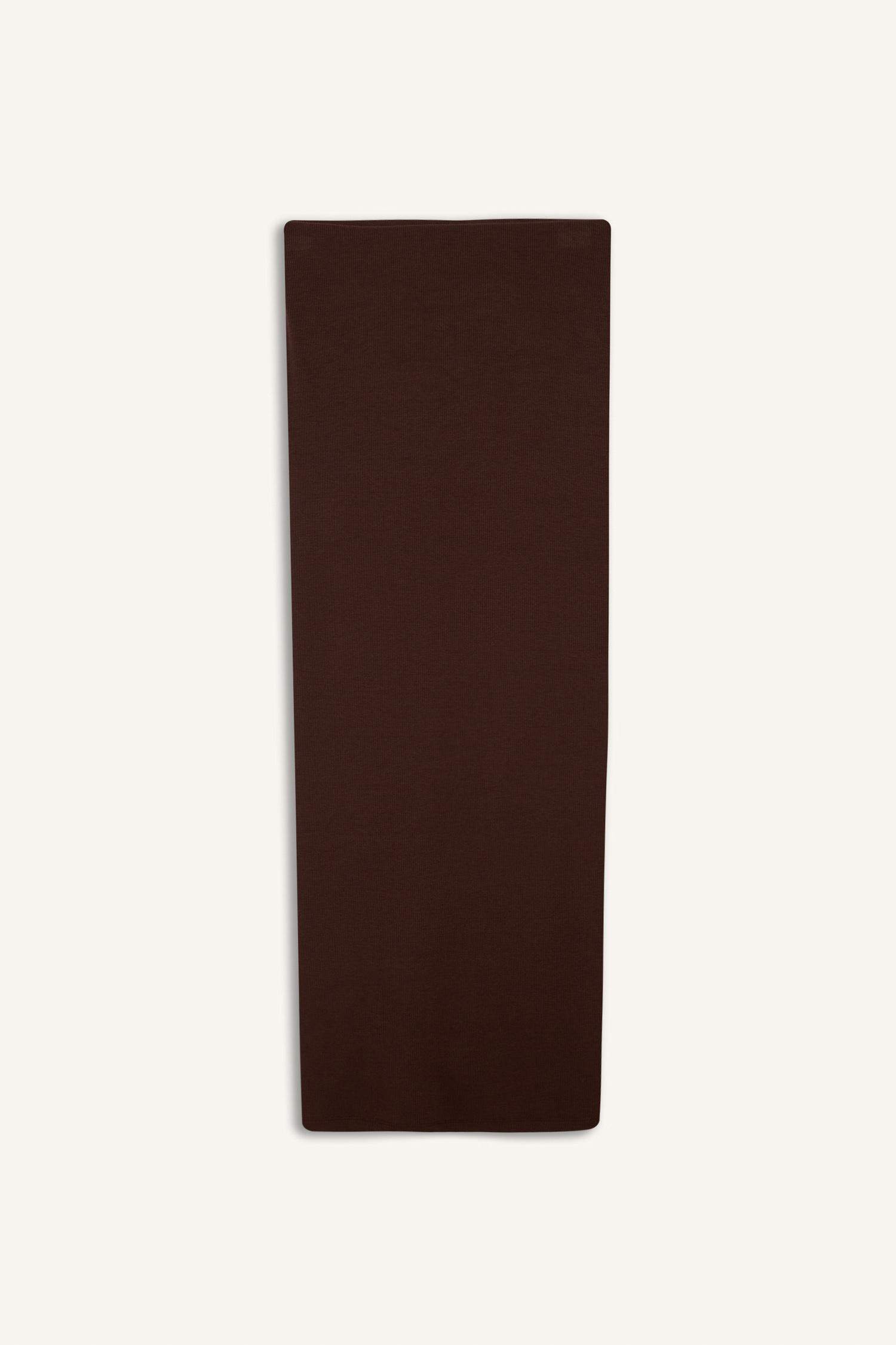 High Waist Ribbed Camisole Basic Maxi Black Pencil Skirt
