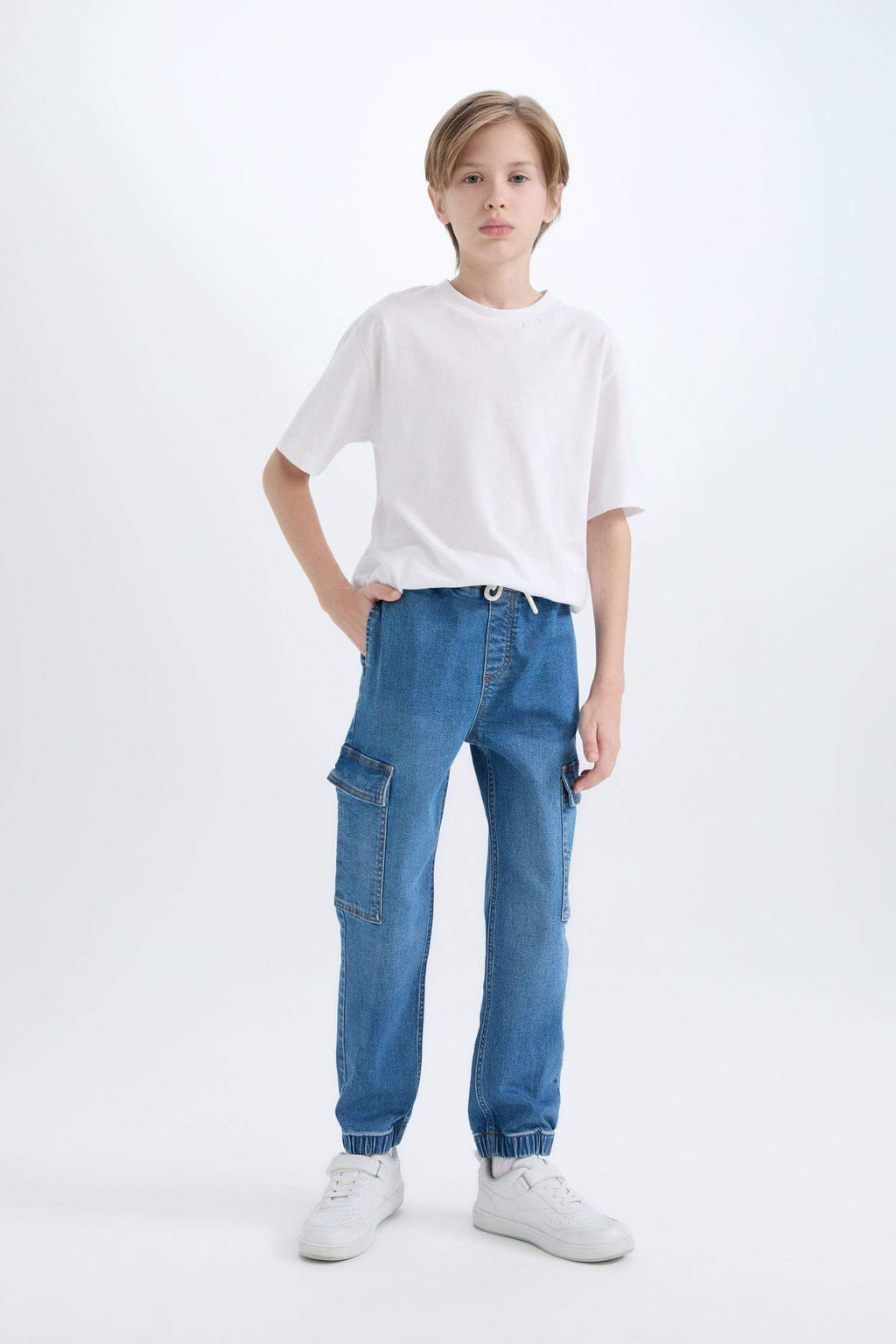 Boys Cargo Fit Jean Trousers