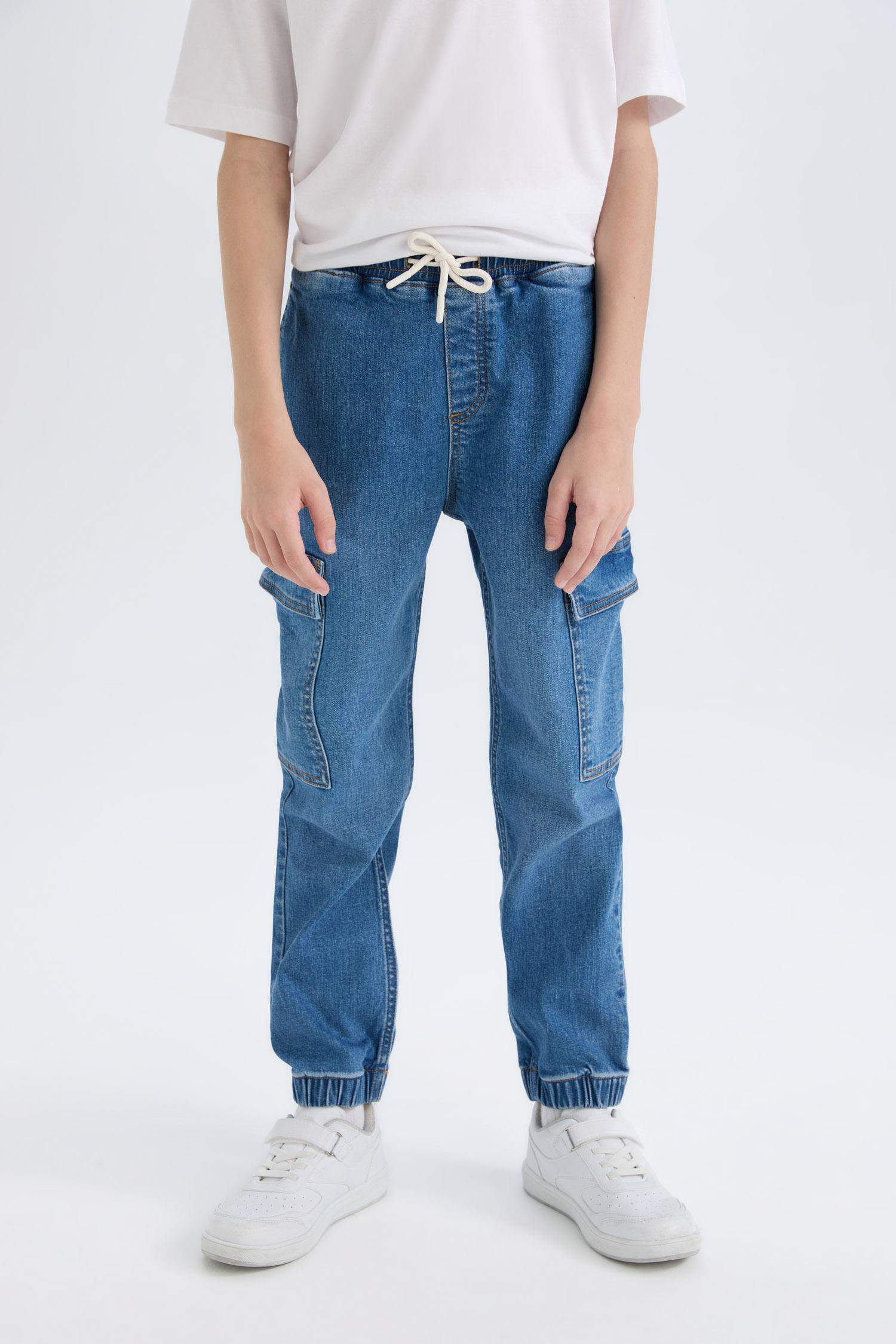 Boys Cargo Fit Jean Trousers