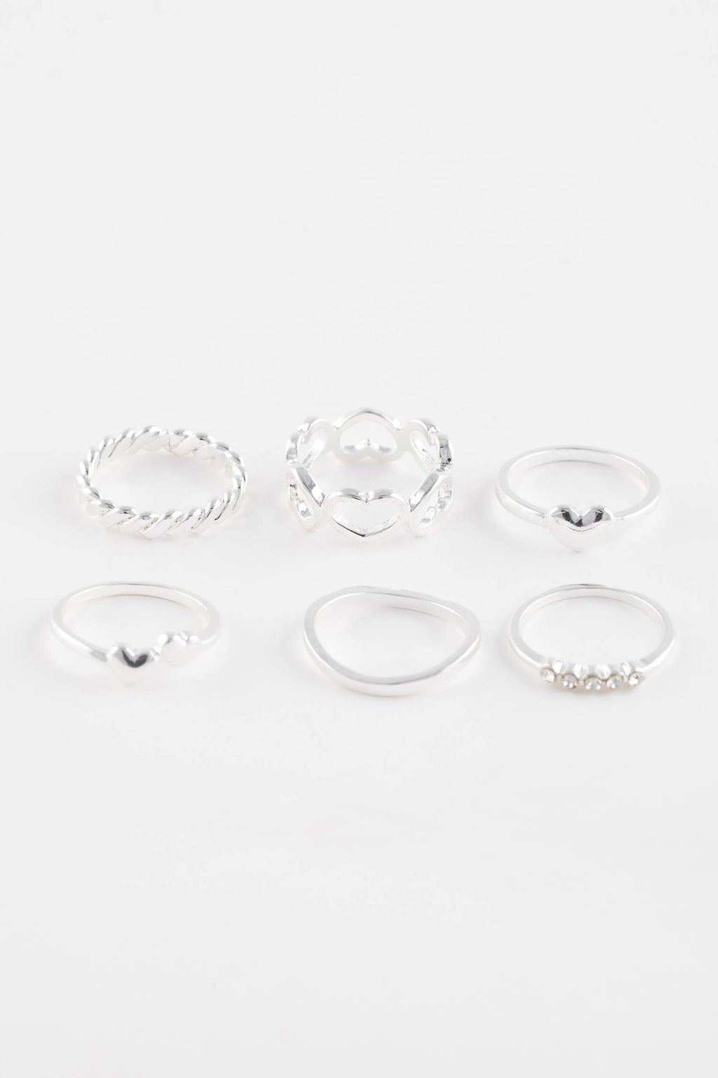 Women 6-Piece Silver Ring