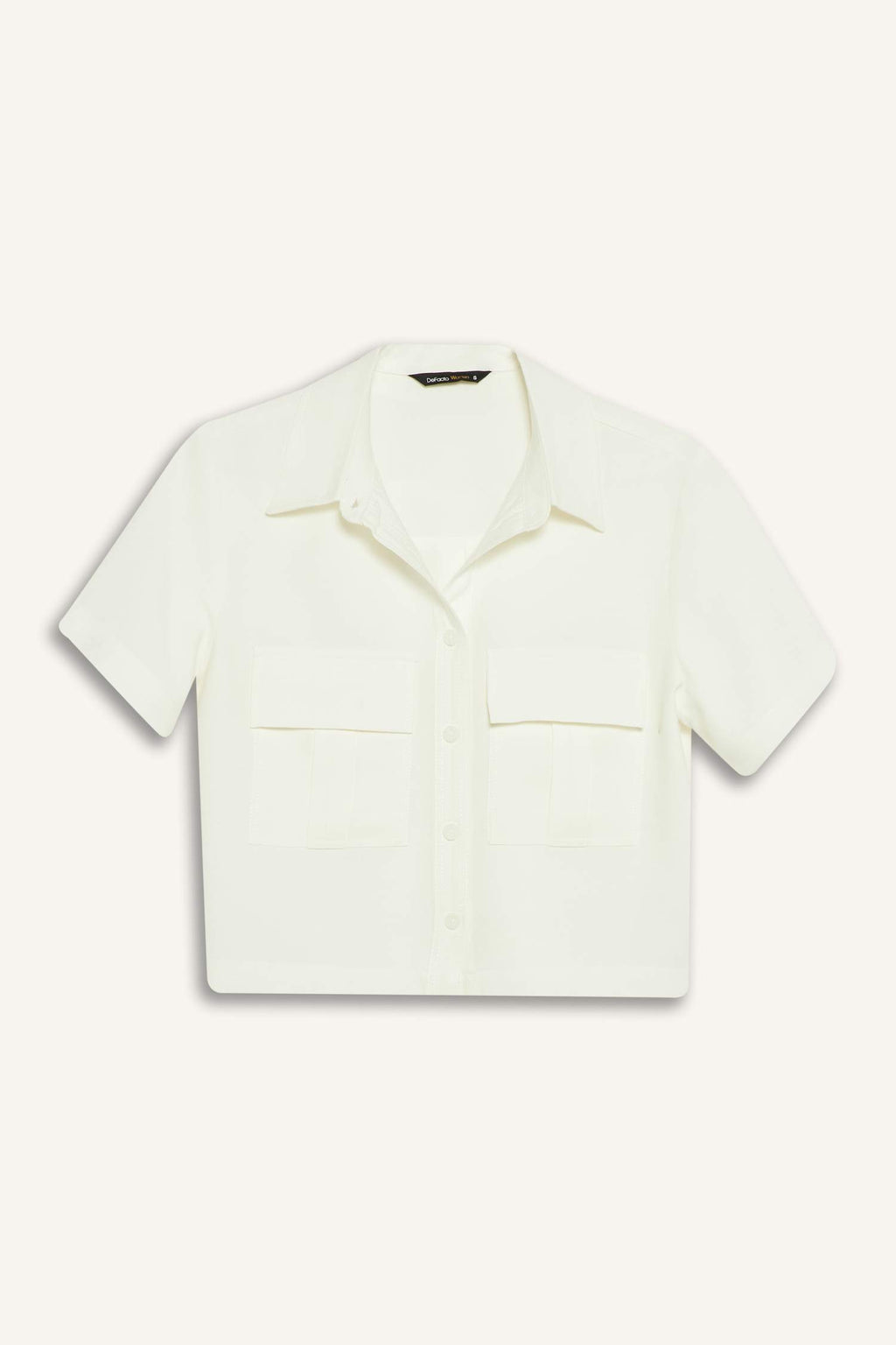 Tencel Short Sleeve Crop Shirt