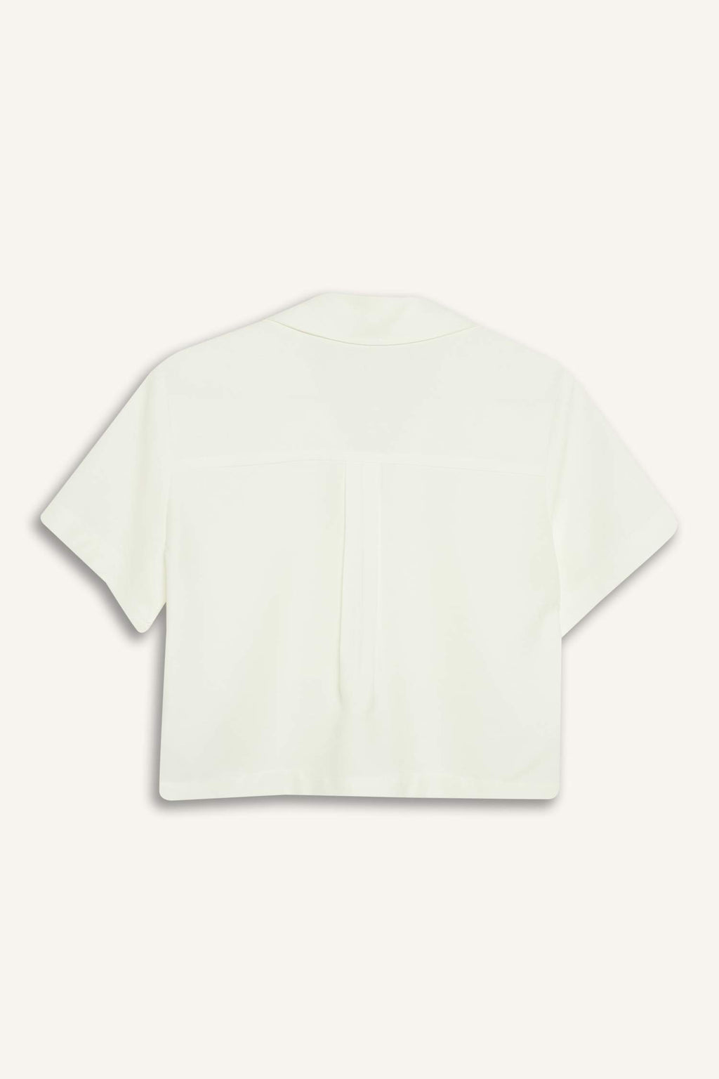 Tencel Short Sleeve Crop Shirt