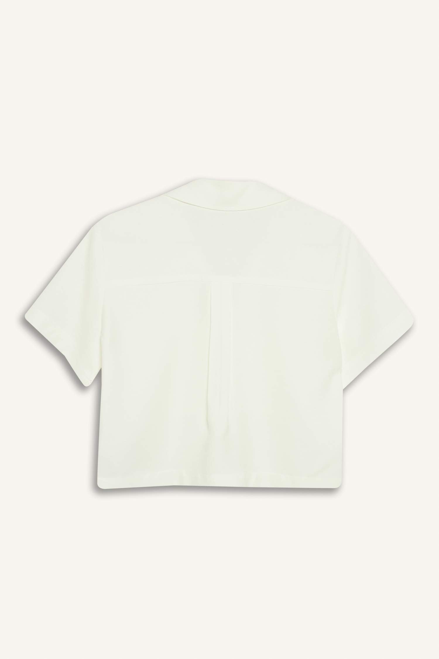 Tencel Short Sleeve Crop Shirt