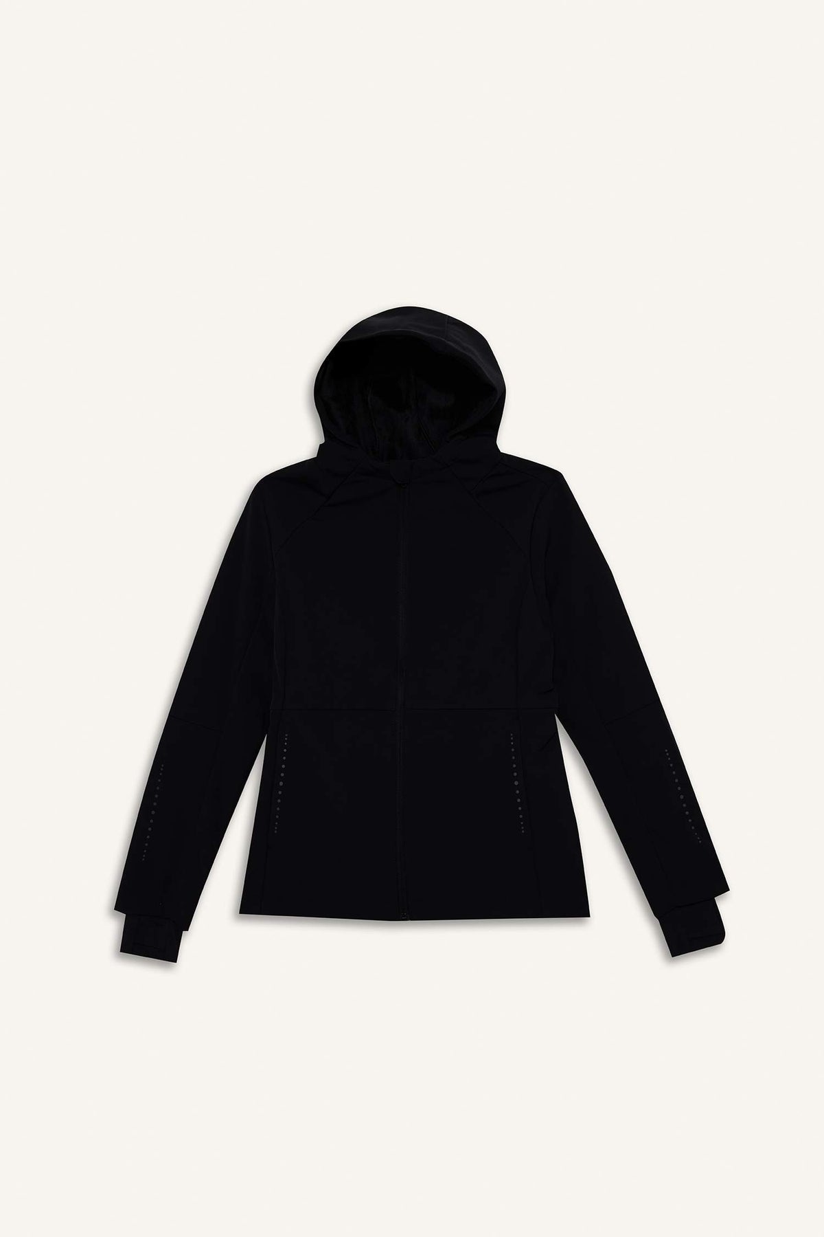 Defactofit Waterproof Softshell Slim Fit Slim Cut Hooded Seasonal Raincoat with Zippered Pockets