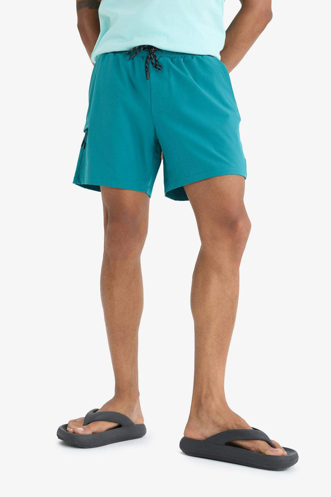 DeFactoFit Printed Flexible Texture Sports Swim Shorts Main Image