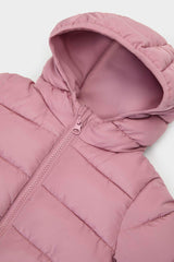 Insulated jacket with hood and zip for girls