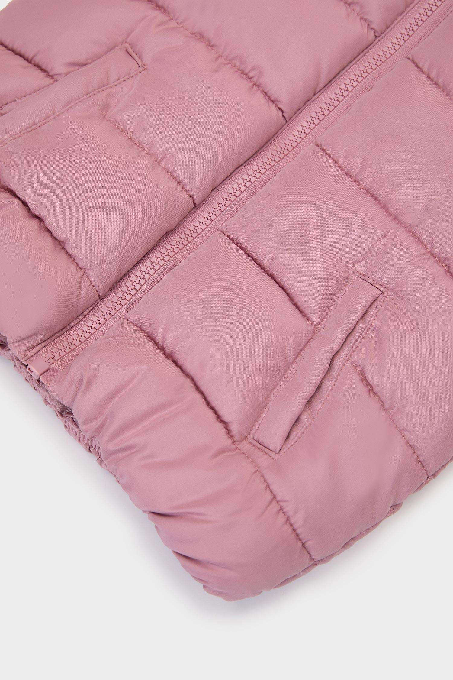 Insulated jacket with hood and zip for girls