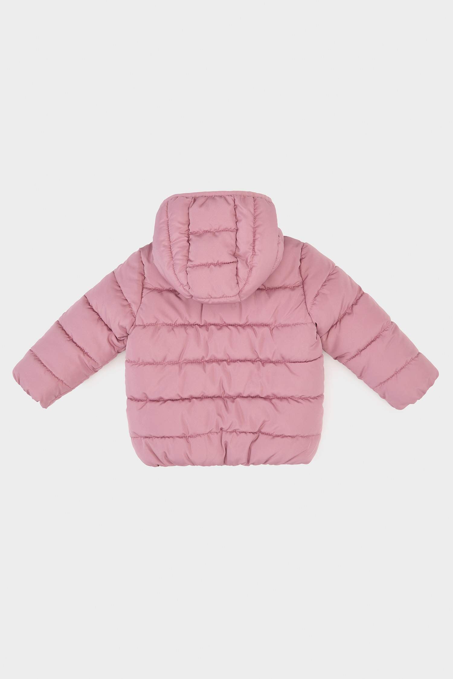 Insulated jacket with hood and zip for girls