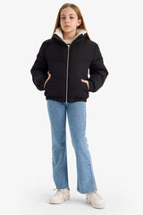 Girl's Plush Lined Zip-Up Jacket