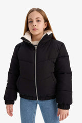 Girl's Plush Lined Zip-Up Jacket