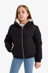 Girl's Plush Lined Zip-Up Jacket