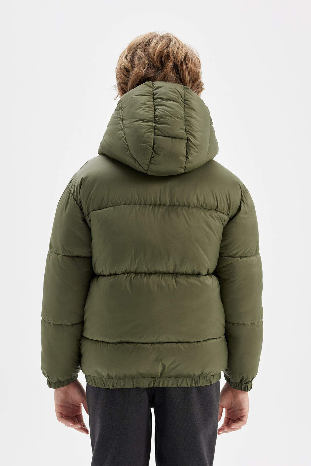 Boys Waterproof Hooded Zippered Coat with Snaps and Pockets