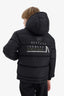 Boys Waterproof Hooded Back Printed Zippered Puffer Jacket