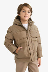 Boys Water Repellent Hooded Coat