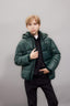 Boys Waterproof Hooded Zippered Pocket Puffer Jacket