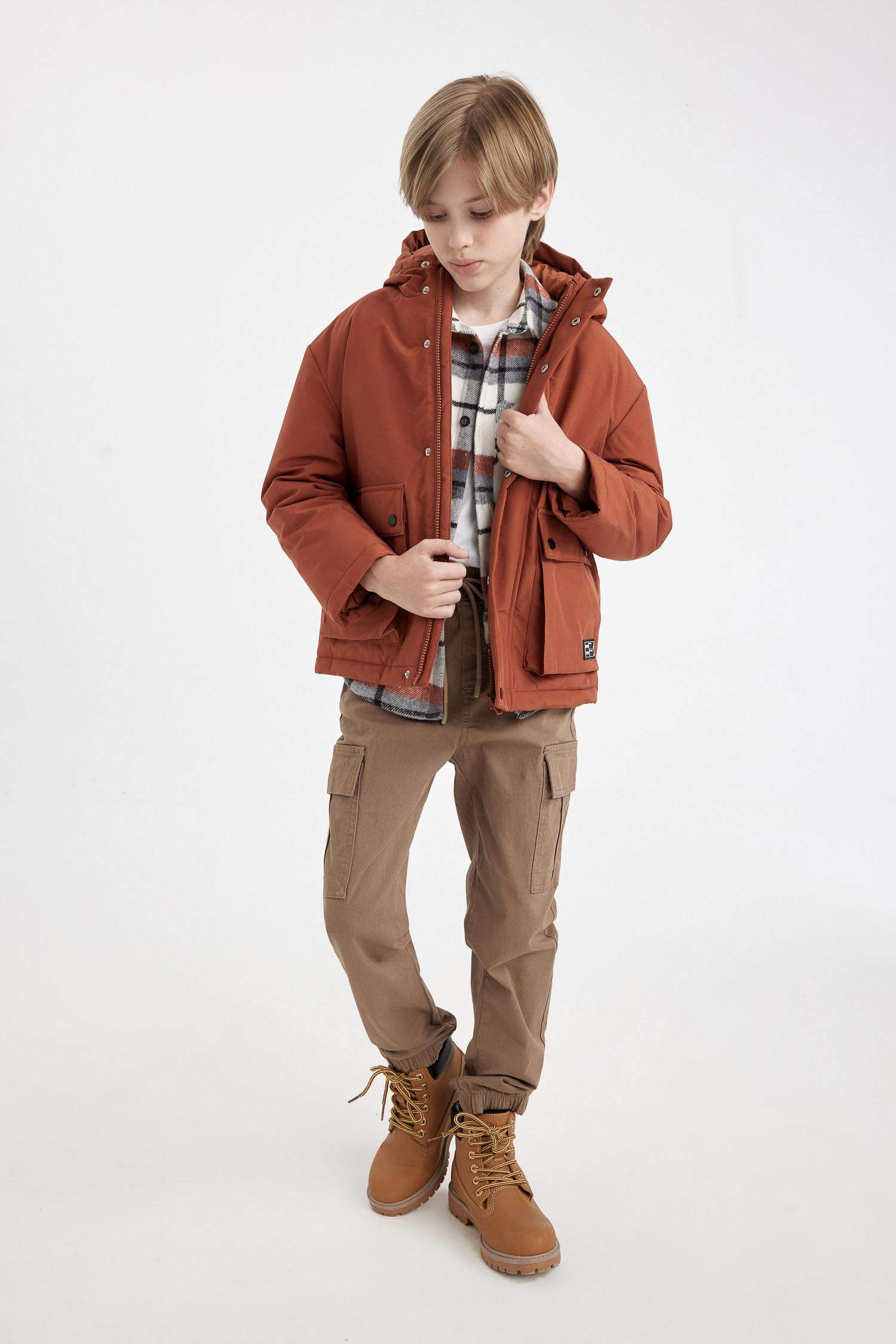 Boys Waterproof Hooded Coat