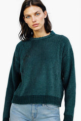 Regular Fit Crew Neck Chenille Sweater