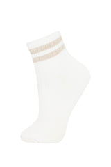Women Comfortable Elastic 3-Pack Cotton Ankle Socks