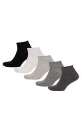 Mens 5-Pack Cotton Ankle Socks