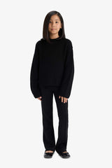 Girl's Standard Fit Crew Neck Knitwear Sweater