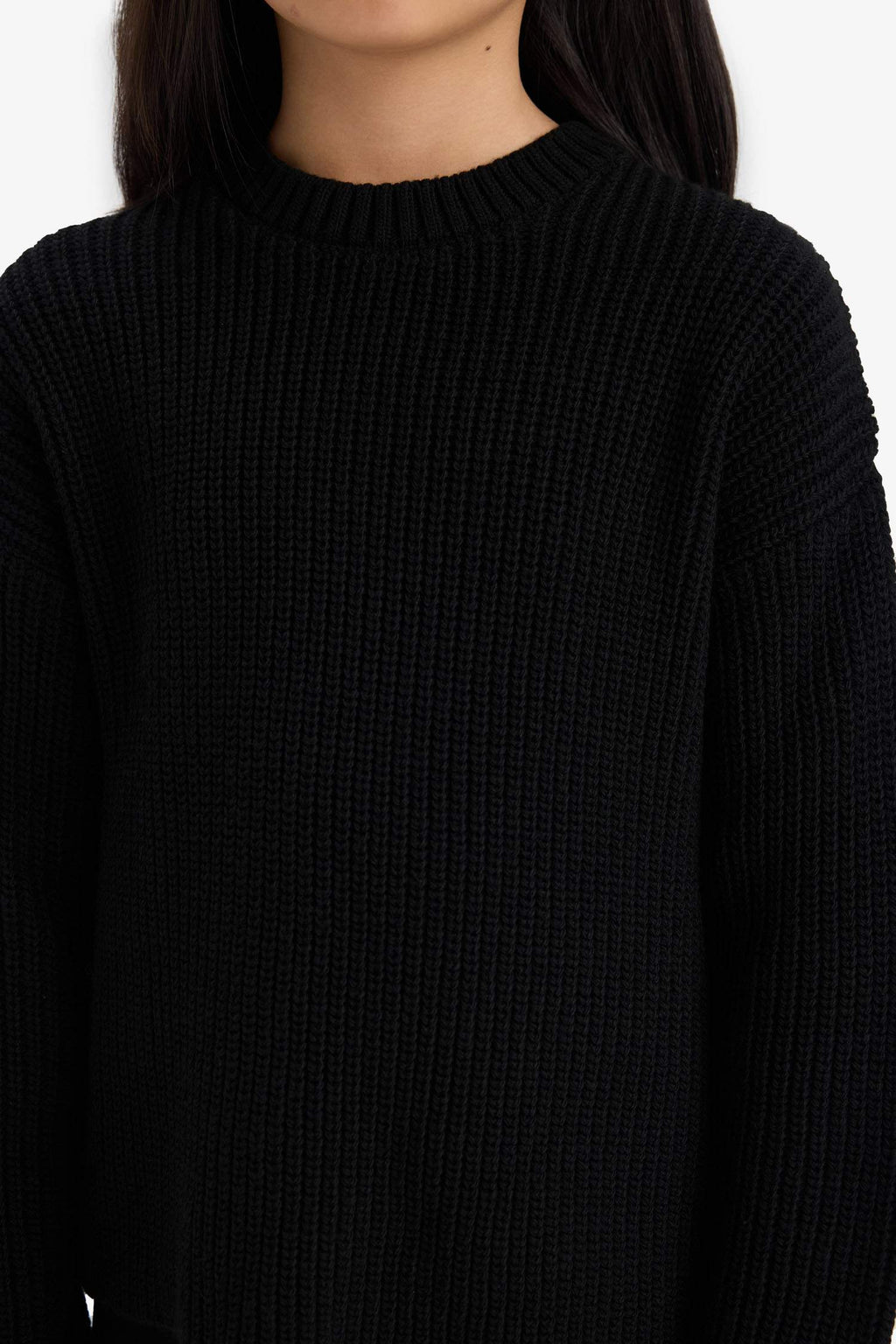 Girl's Standard Fit Crew Neck Knitwear Sweater