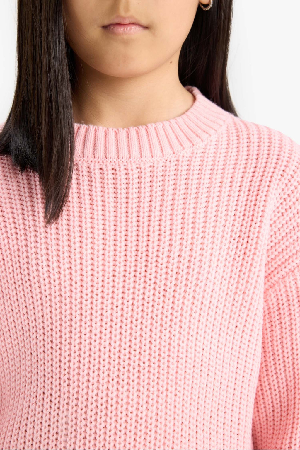 Girl's Standard Fit Crew Neck Knitwear Sweater