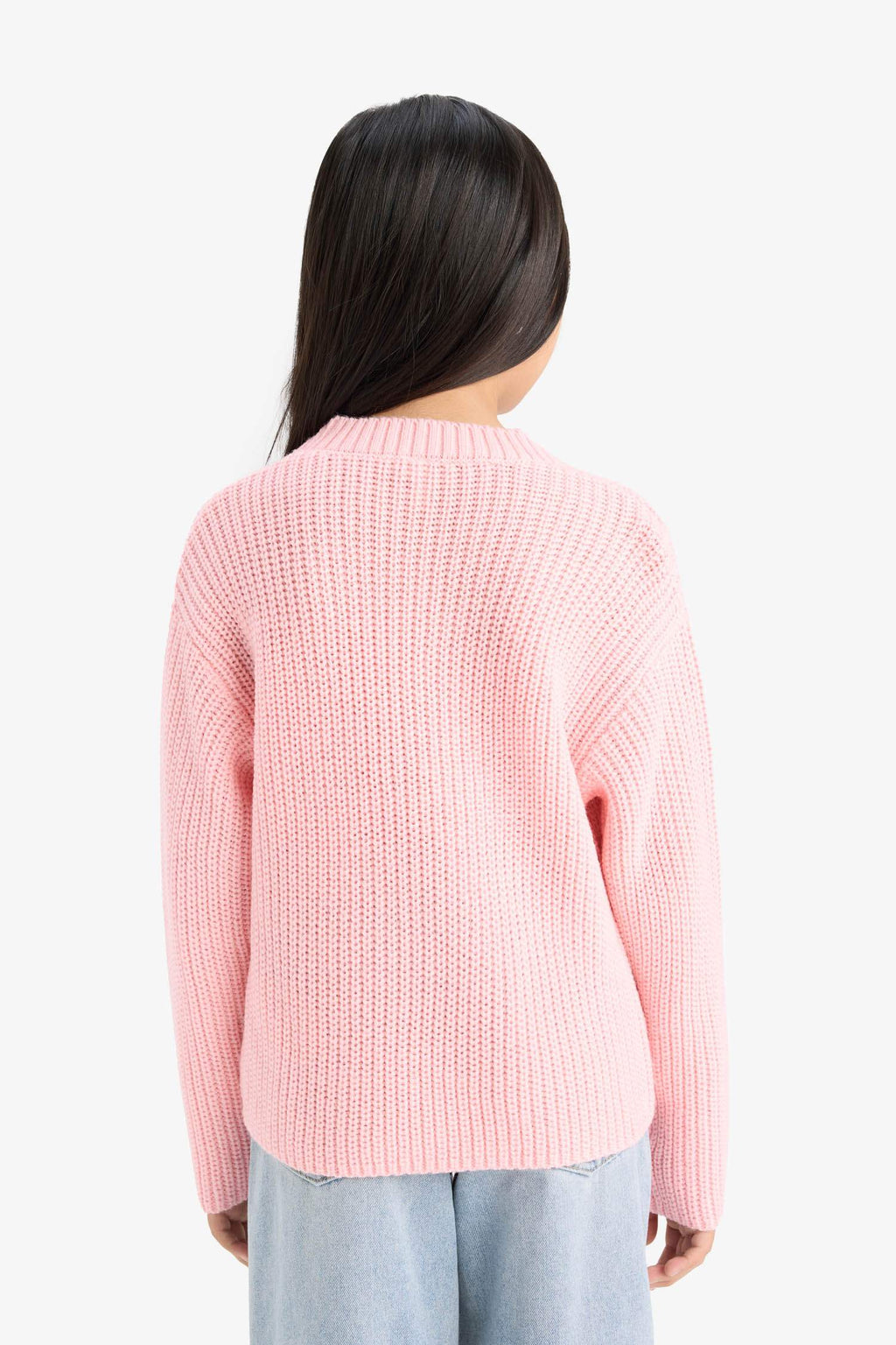 Girl's Standard Fit Crew Neck Knitwear Sweater